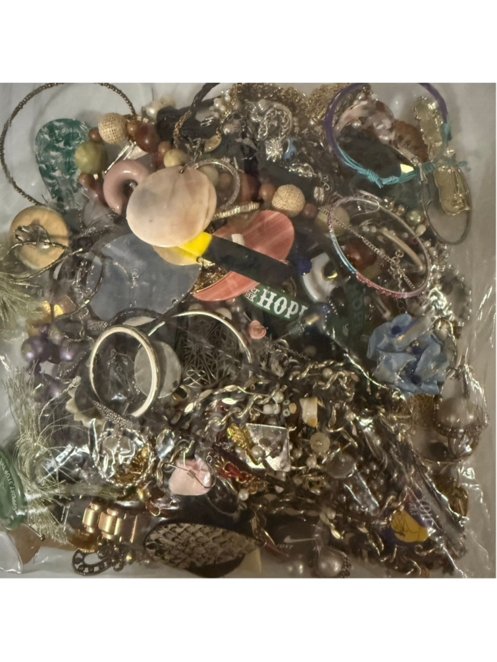 4+ LB Mixed Jewelry Lot – Wearable, Broken, New & Vintage – Jewelry Grab Bag #6